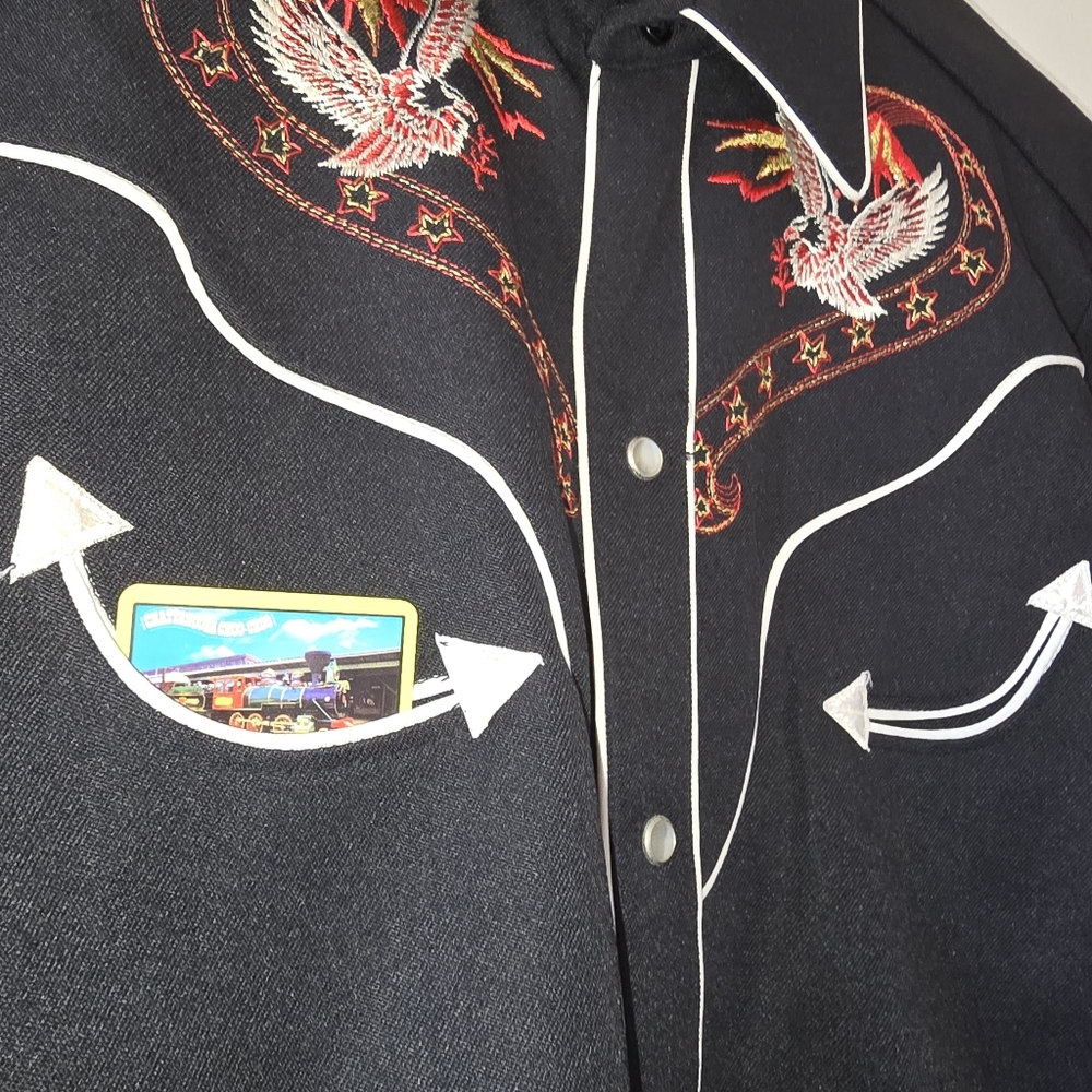 RARE 70's Vintage H BAR C Western Shirt - Picture 5 of 8